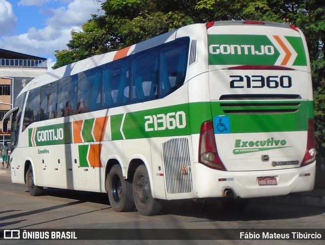 Empresa Gontijo de Transportes 21360 na cidade de Três Corações, Minas Gerais, Brasil, por Fábio Mateus Tibúrcio. ID da foto: 11089831.