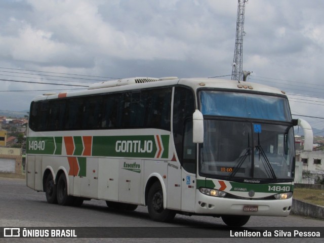 Empresa Gontijo de Transportes 14840 na cidade de Caruaru, Pernambuco, Brasil, por Lenilson da Silva Pessoa. ID da foto: 11091624.