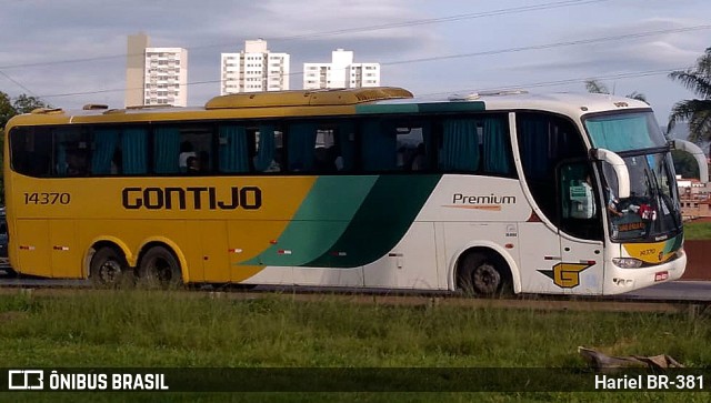 Empresa Gontijo de Transportes 14370 na cidade de Betim, Minas Gerais, Brasil, por Hariel BR-381. ID da foto: 11090525.