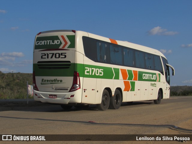 Empresa Gontijo de Transportes 21705 na cidade de Taquaritinga do Norte, Pernambuco, Brasil, por Lenilson da Silva Pessoa. ID da foto: 11091596.