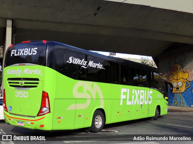 Santa Maria Fretamento e Turismo 350 na cidade de Belo Horizonte, Minas Gerais, Brasil, por Adão Raimundo Marcelino. ID da foto: 11091653.