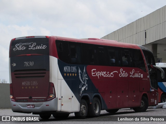 Expresso São Luiz 7830 na cidade de Caruaru, Pernambuco, Brasil, por Lenilson da Silva Pessoa. ID da foto: 11091618.