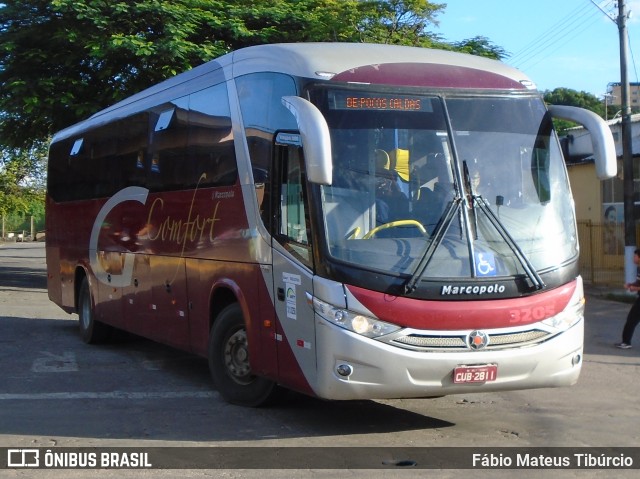 Expresso Gardenia 3205 na cidade de Três Corações, Minas Gerais, Brasil, por Fábio Mateus Tibúrcio. ID da foto: 11089822.