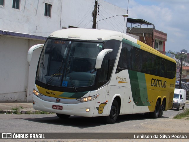 Empresa Gontijo de Transportes 18170 na cidade de Caruaru, Pernambuco, Brasil, por Lenilson da Silva Pessoa. ID da foto: 11094063.