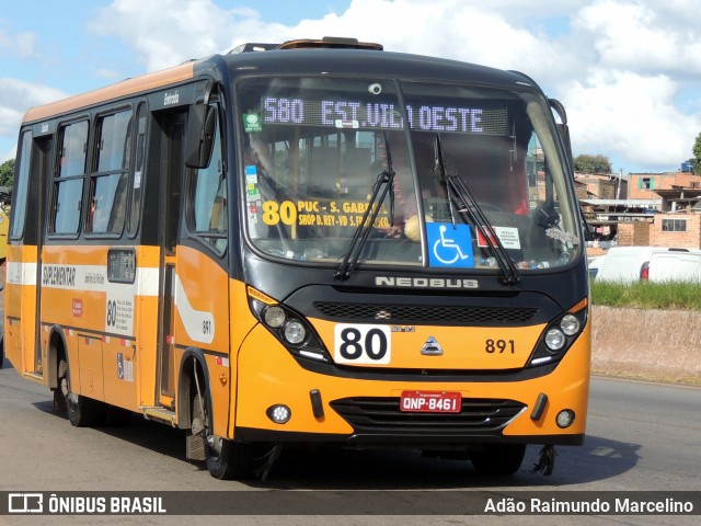 Transporte Suplementar de Belo Horizonte 891 na cidade de Belo Horizonte, Minas Gerais, Brasil, por Adão Raimundo Marcelino. Número da foto: #11095945.