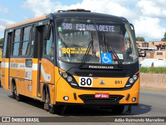 Transporte Suplementar de Belo Horizonte 891 na cidade de Belo Horizonte, Minas Gerais, Brasil, por Adão Raimundo Marcelino. ID da foto: 11095945.