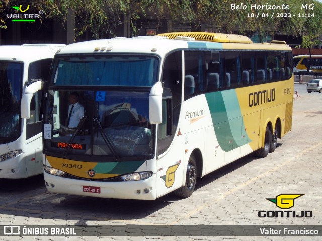 Empresa Gontijo de Transportes 14340 na cidade de Belo Horizonte, Minas Gerais, Brasil, por Valter Francisco. ID da foto: 11094367.