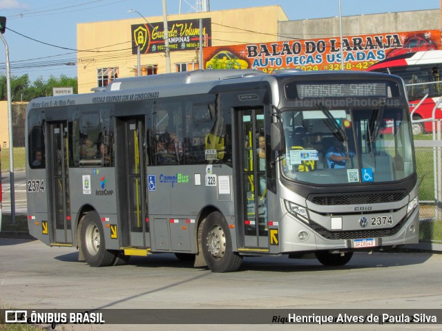 Expresso CampiBus 2374 na cidade de Campinas, São Paulo, Brasil, por Henrique Alves de Paula Silva. Número da foto: #11095233.