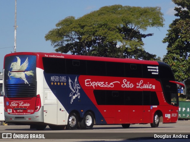 Expresso São Luiz 8020 na cidade de Goiânia, Goiás, Brasil, por Douglas Andrez. ID da foto: 11095436.