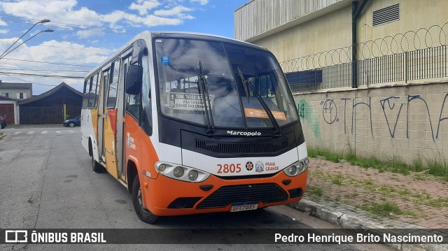 Viação Piracicabana Praia Grande 2805 na cidade de Praia Grande, São Paulo, Brasil, por Pedro Henrique Brito Nascimento. Número da foto: #11096670.