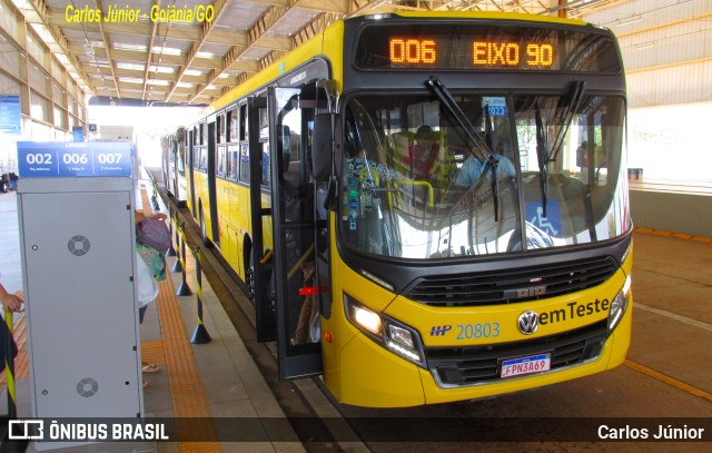 HP Transportes Coletivos 20803 na cidade de Goiânia, Goiás, Brasil, por Carlos Júnior. Número da foto: #11096906.