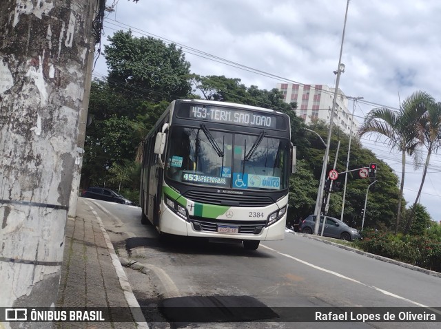 Empresa de Ônibus Vila Galvão 2384 na cidade de Guarulhos, São Paulo, Brasil, por Rafael Lopes de Oliveira. ID da foto: 11096410.