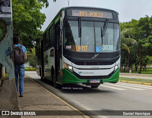 Expresso Caribus Transportes 3030 na cidade de Cuiabá, Mato Grosso, Brasil, por Daniel Henrique. Número da foto: #11096469.