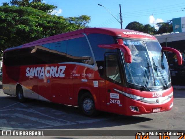 Viação Santa Cruz 24319 na cidade de Três Corações, Minas Gerais, Brasil, por Fábio Mateus Tibúrcio. ID da foto: 11096523.