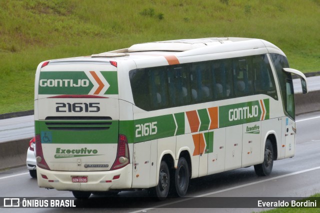 Empresa Gontijo de Transportes 21615 na cidade de São José dos Campos, São Paulo, Brasil, por Everaldo Bordini. ID da foto: 11097701.