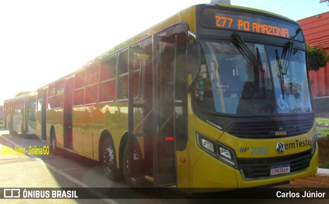 HP Transportes Coletivos 20803 na cidade de Aparecida de Goiânia, Goiás, Brasil, por Carlos Júnior. Número da foto: #11096901.