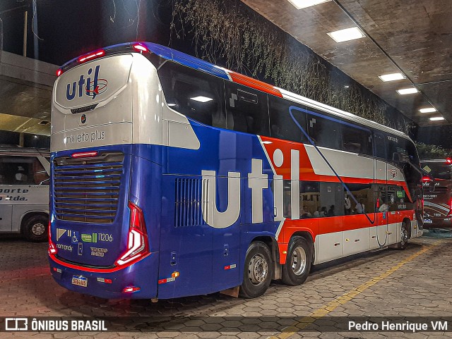 UTIL - União Transporte Interestadual de Luxo 11206 na cidade de Belo Horizonte, Minas Gerais, Brasil, por Pedro Henrique VM. Número da foto: #11099966.