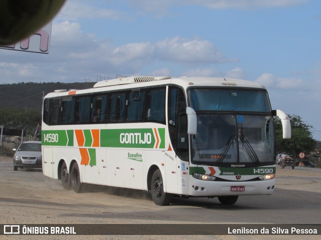 Empresa Gontijo de Transportes 14590 na cidade de Taquaritinga do Norte, Pernambuco, Brasil, por Lenilson da Silva Pessoa. Número da foto: #11100444.