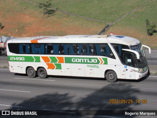 Empresa Gontijo de Transportes 21490 na cidade de São José dos Campos, São Paulo, Brasil, por Rogerio Marques. ID da foto: 11100418.