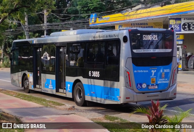 Viação Paratodos > São Jorge > Metropolitana São Paulo > Mobibrasil 6 3655 na cidade de São Paulo, São Paulo, Brasil, por Diego Cardoso da Silva. Número da foto: #11102453.