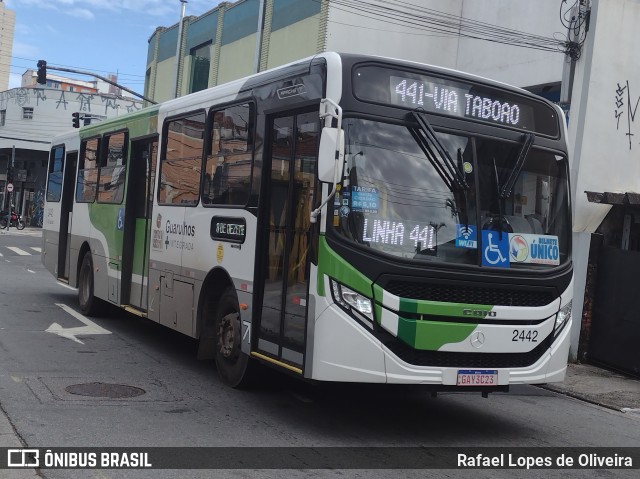 Empresa de Ônibus Vila Galvão 2442 na cidade de Guarulhos, São Paulo, Brasil, por Rafael Lopes de Oliveira. Número da foto: #11102196.