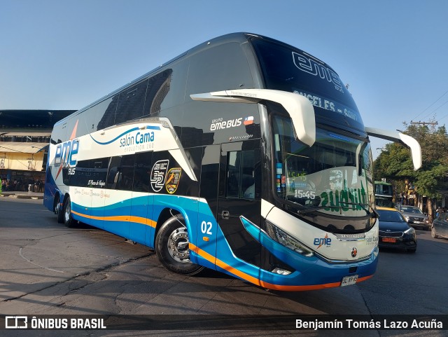 Pullman Eme Bus 02 na cidade de Estación Central, Santiago, Metropolitana de Santiago, Chile, por Benjamín Tomás Lazo Acuña. Número da foto: #11103688.