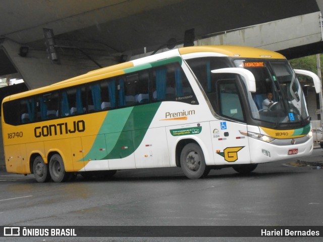 Empresa Gontijo de Transportes 18740 na cidade de Belo Horizonte, Minas Gerais, Brasil, por Hariel Bernades. ID da foto: 11101327.