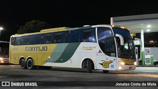 Empresa Gontijo de Transportes 17075 na cidade de João Monlevade, Minas Gerais, Brasil, por Jonatas Costa da Mata. Número da foto: #11102003.