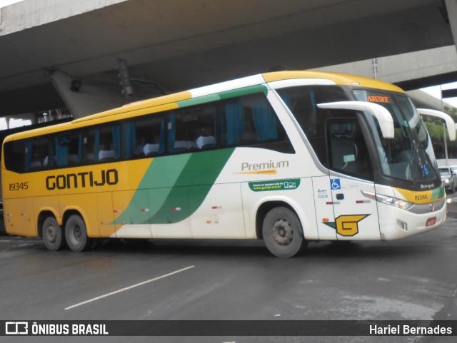 Empresa Gontijo de Transportes 19345 na cidade de Belo Horizonte, Minas Gerais, Brasil, por Hariel Bernades. ID da foto: 11102718.