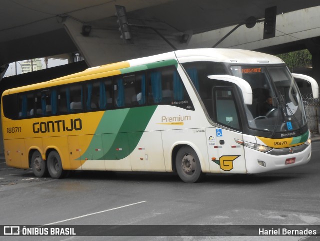 Empresa Gontijo de Transportes 18870 na cidade de Belo Horizonte, Minas Gerais, Brasil, por Hariel Bernades. ID da foto: 11102723.