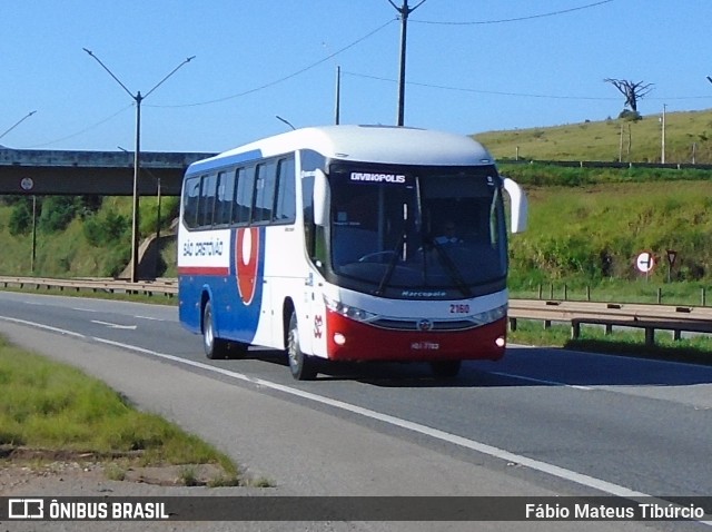 Viação São Cristóvão 2160 na cidade de Três Corações, Minas Gerais, Brasil, por Fábio Mateus Tibúrcio. Número da foto: #11101499.