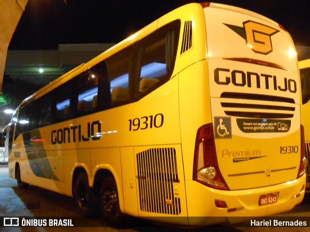 Empresa Gontijo de Transportes 19310 na cidade de Belo Horizonte, Minas Gerais, Brasil, por Hariel Bernades. ID da foto: 11161162.