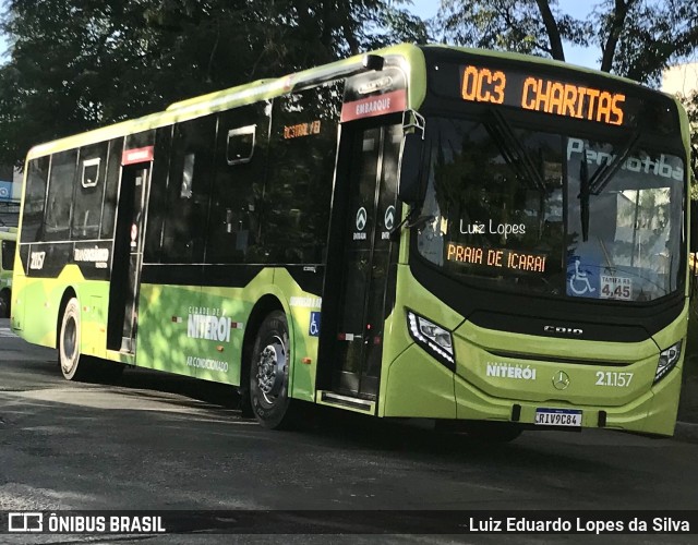 Viação Pendotiba 2.1.157 na cidade de Niterói, Rio de Janeiro, Brasil, por Luiz Eduardo Lopes da Silva. ID da foto: 11163837.