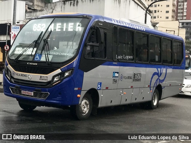 Viação Vila Real B11579 na cidade de Rio de Janeiro, Rio de Janeiro, Brasil, por Luiz Eduardo Lopes da Silva. ID da foto: 11161438.