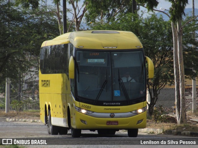 Viação Itapemirim 60089 na cidade de Caruaru, Pernambuco, Brasil, por Lenilson da Silva Pessoa. ID da foto: 11163247.