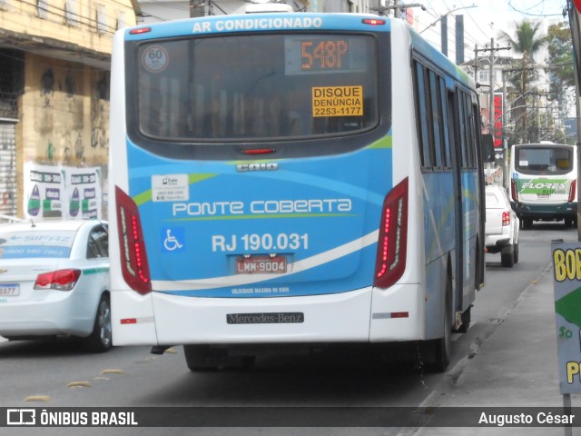 Viação Ponte Coberta RJ 190.031 na cidade de Nova Iguaçu, Rio de Janeiro, Brasil, por Augusto César. Número da foto: #11163045.
