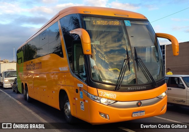 Viação Águia Branca 32480 na cidade de Cariacica, Espírito Santo, Brasil, por Everton Costa Goltara. Número da foto: #11162997.