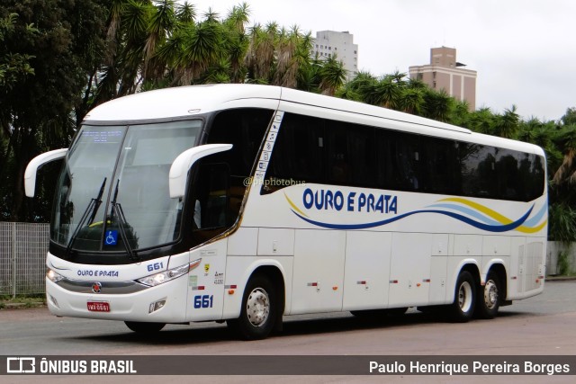 Viação Ouro e Prata 661 na cidade de Curitiba, Paraná, Brasil, por Paulo Henrique Pereira Borges. Número da foto: #11163074.