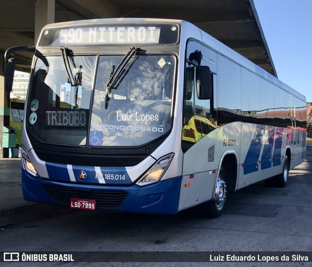 Viação Mauá RJ 185.014 na cidade de Niterói, Rio de Janeiro, Brasil, por Luiz Eduardo Lopes da Silva. Número da foto: #11163836.