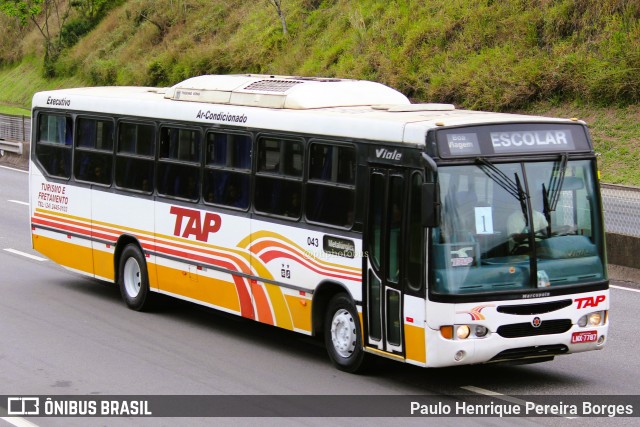 TAP Turismo e Fretamento 043 na cidade de Piraí, Rio de Janeiro, Brasil, por Paulo Henrique Pereira Borges. ID da foto: 11163183.