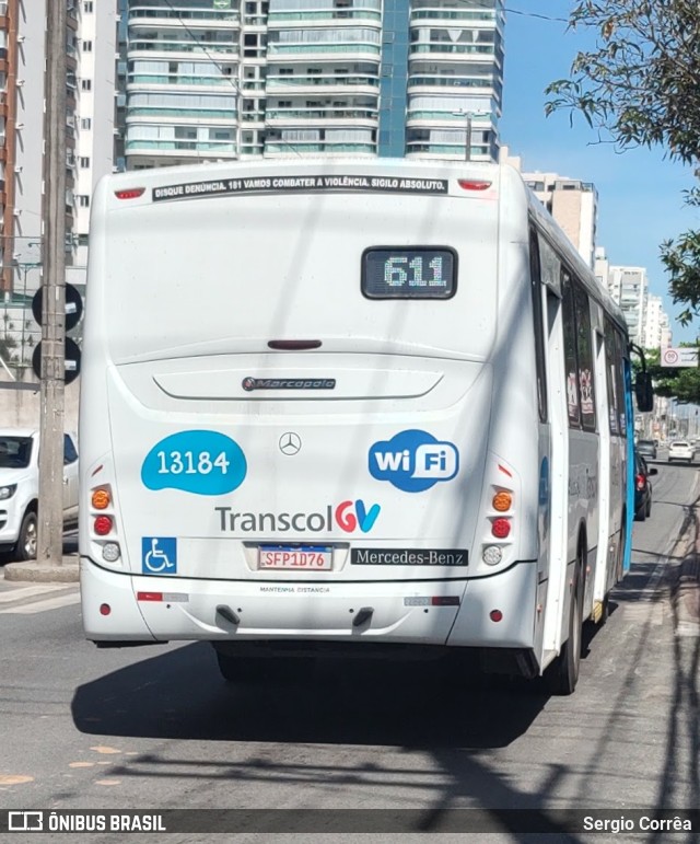 Vereda Transporte Ltda. 13184 na cidade de Vila Velha, Espírito Santo, Brasil, por Sergio Corrêa. ID da foto: 11161004.