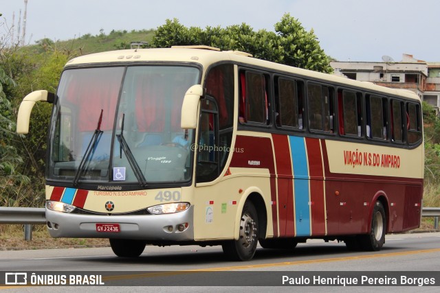 Viação Nossa Senhora do Amparo 490 na cidade de Barra do Piraí, Rio de Janeiro, Brasil, por Paulo Henrique Pereira Borges. Número da foto: #11163160.