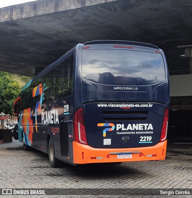 Planeta Transportes Rodoviários 2219 na cidade de Cachoeiro de Itapemirim, Espírito Santo, Brasil, por Sergio Corrêa. Número da foto: #11161464.