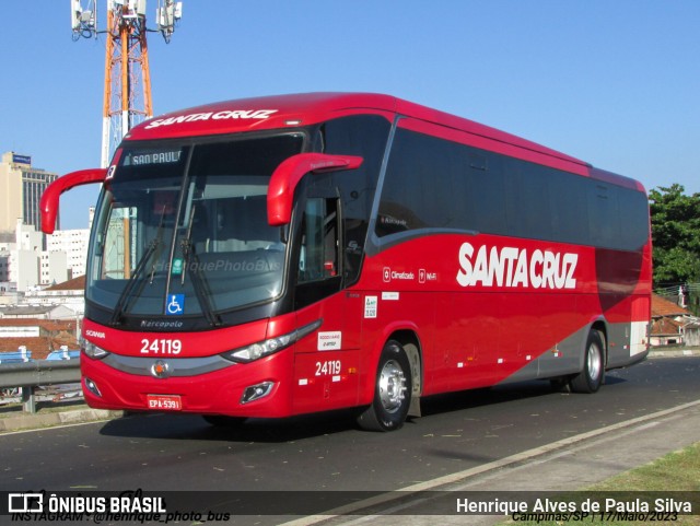 Viação Santa Cruz 24119 na cidade de Campinas, São Paulo, Brasil, por Henrique Alves de Paula Silva. Número da foto: #11185422.