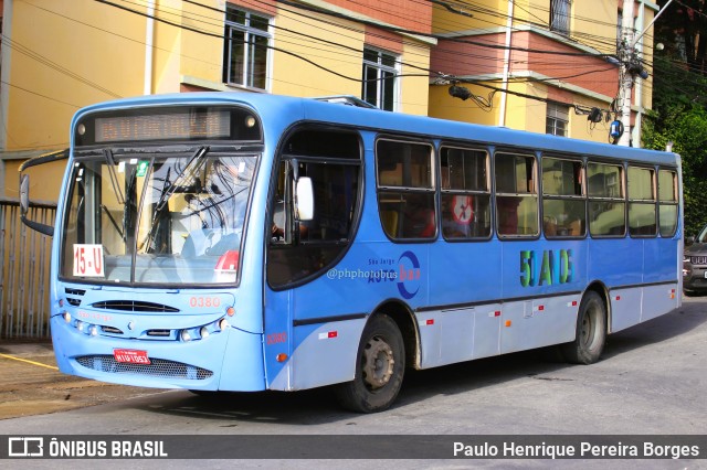 São Jorge Auto Bus 0380 na cidade de Ponte Nova, Minas Gerais, Brasil, por Paulo Henrique Pereira Borges. Número da foto: #11186969.