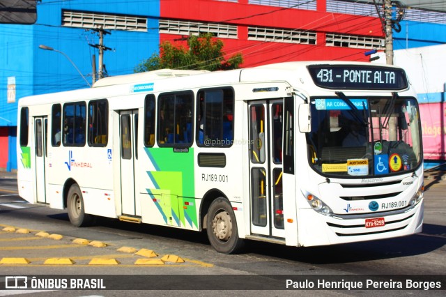 Viação Pinheiral RJ 189.001 na cidade de Volta Redonda, Rio de Janeiro, Brasil, por Paulo Henrique Pereira Borges. ID da foto: 11187070.