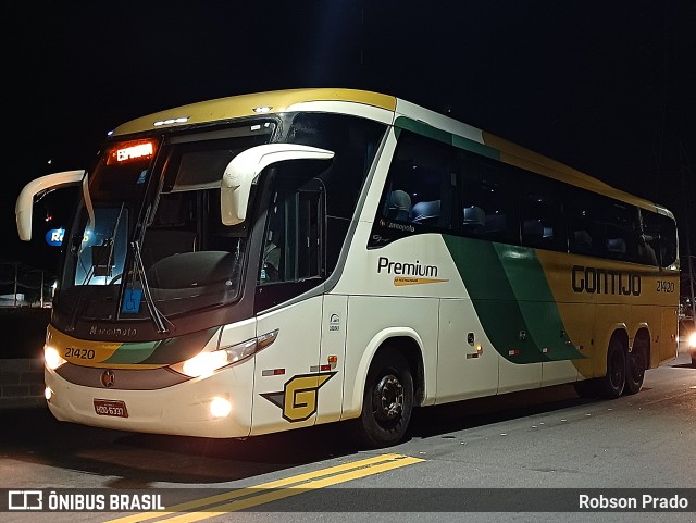 Empresa Gontijo de Transportes 21420 na cidade de São José dos Campos, São Paulo, Brasil, por Robson Prado. ID da foto: 11187494.