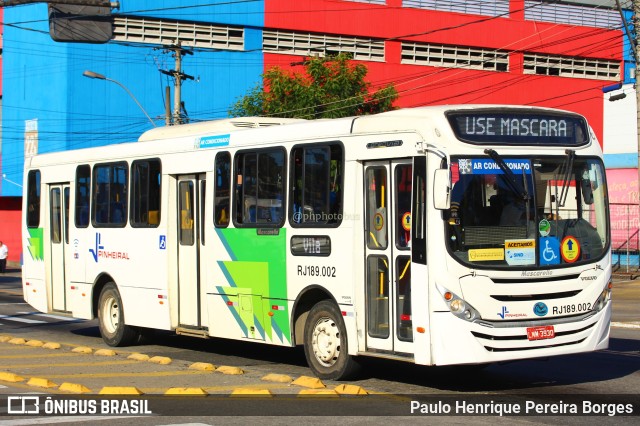 Viação Pinheiral RJ 189.002 na cidade de Volta Redonda, Rio de Janeiro, Brasil, por Paulo Henrique Pereira Borges. Número da foto: #11187096.