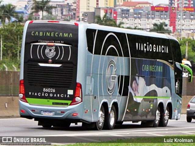 Viação Garcia 86026 na cidade de Aparecida, São Paulo, Brasil, por Luiz Krolman. Número da foto: #11185445.