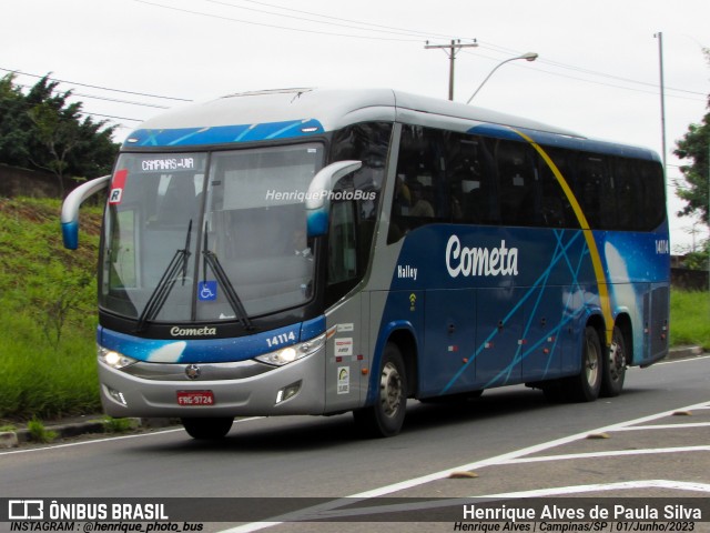 Viação Cometa 14114 na cidade de Campinas, São Paulo, Brasil, por Henrique Alves de Paula Silva. Número da foto: #11185512.
